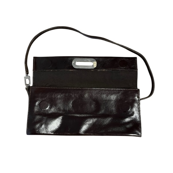 PRUNE  Vintage Wristlet, Clutch or Small Purse Black Leather - Picture 6 of 8